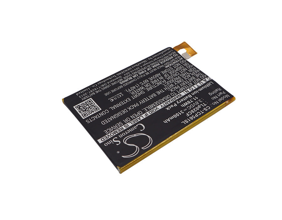Replacement Battery for TCL  P561U – Mobile, SmartPhone – 3100mAh / 11.78Wh / 3.8V