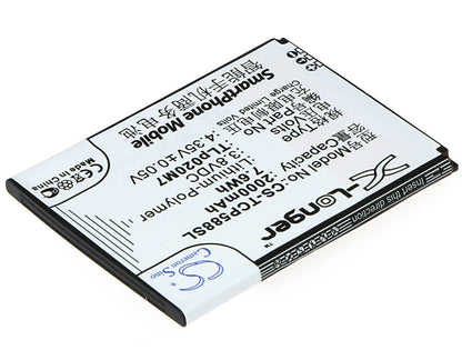 Replacement Battery for TCL  P588L – Mobile, SmartPhone – 2000mAh / 7.60Wh / 3.8V