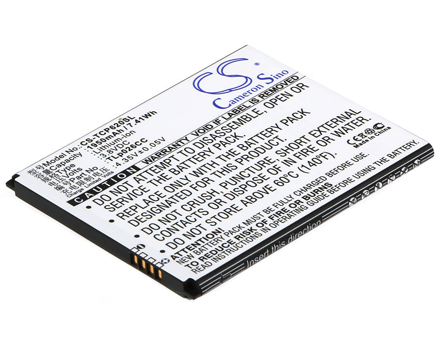 Replacement Battery for TCL ONO – Mobile, SmartPhone – 1950mAh / 3.8V - image 1