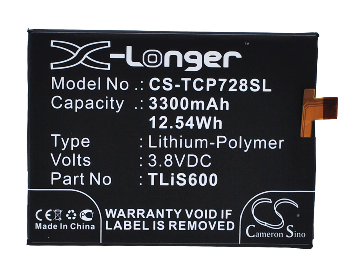 Replacement Battery for UMI | TCL | Alcatel Emax – Mobile, SmartPhone – 3300mAh / 3.8V - image 1