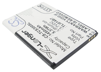Replacement Battery for TCL  E708 – Mobile, SmartPhone – 1450mAh / 5.37Wh / 3.7V