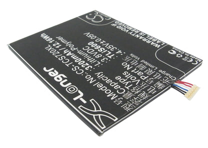Replacement Battery for TCL | Alcatel S720T – Mobile, SmartPhone – 3200mAh / 3.8V - image 2