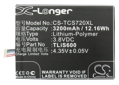 Replacement Battery for TCL | Alcatel S720T – Mobile, SmartPhone – 3200mAh / 3.8V - image 5