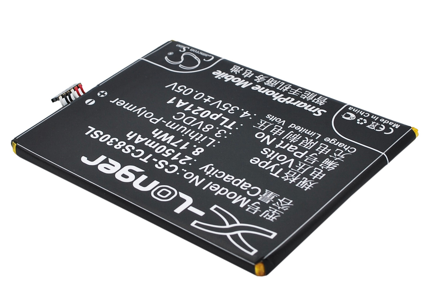 Replacement Battery for TCL S838M – Mobile, SmartPhone – 2150mAh / 3.8V - image 2