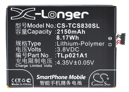Replacement Battery for TCL S838M – Mobile, SmartPhone – 2150mAh / 3.8V - image 5