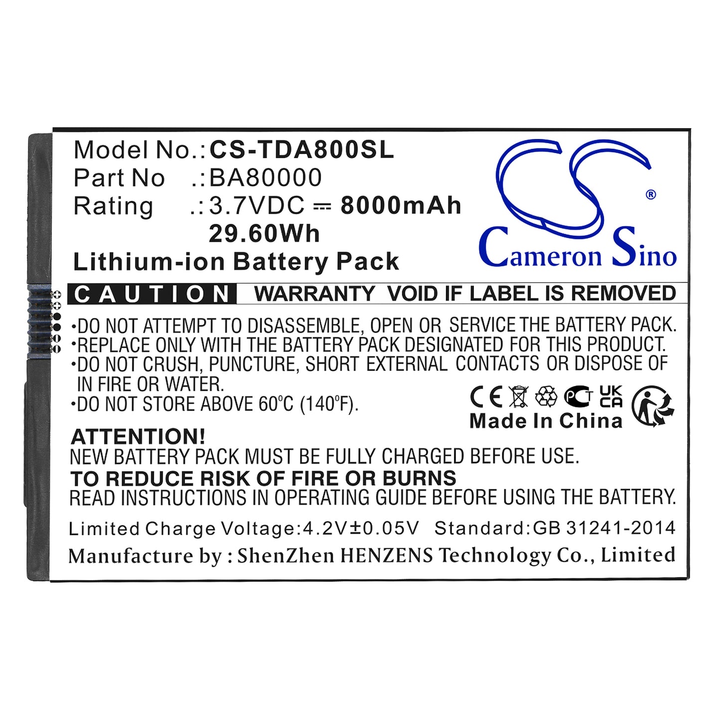 Replacement Battery for Touch Dynamic | Flytech Quest 7 – Tablet – 8000mAh / 3.7V - image 3