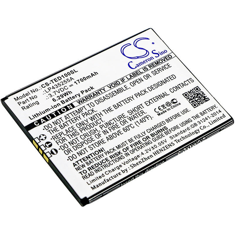Replacement Battery for Telefunken Selfie TS1 – Mobile, SmartPhone – 1700mAh / 3.7V - image 1