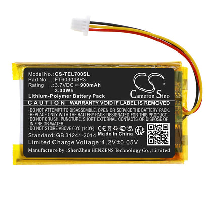 Replacement Battery for Roccat  Elo 7.1 Air – Wireless Headset – 900mAh / 3.33Wh / 3.7V