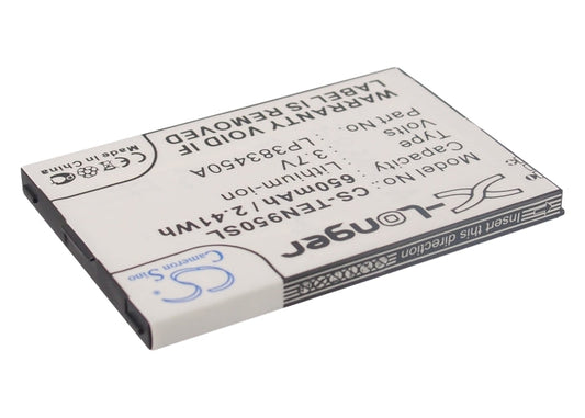 Replacement Battery for TELEFUNKEN  eurofon T95 – Mobile, SmartPhone – 650mAh/2.41Wh / 3.7V