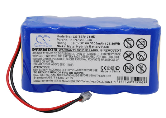 Replacement Battery for Terumo TE-171 – Medical – 3000mAh / 9.6V