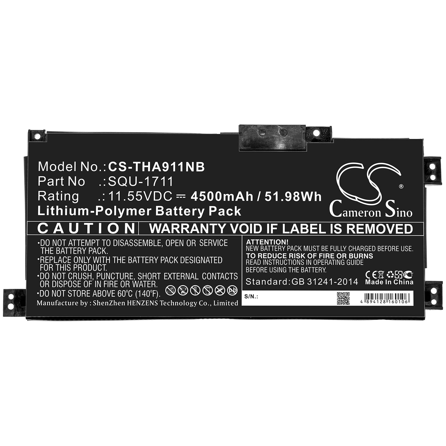 Replacement Battery for Thunderobot G7000M – Notebook, Laptop – 4500mAh / 11.55V - image 3