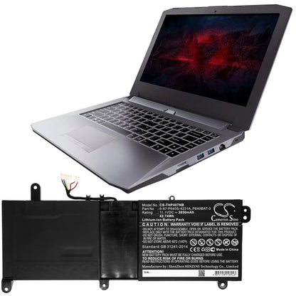 Replacement Battery for Clevo  P640HJ – Notebook, Laptop – 3850mAh / 42.74Wh / 11.1V