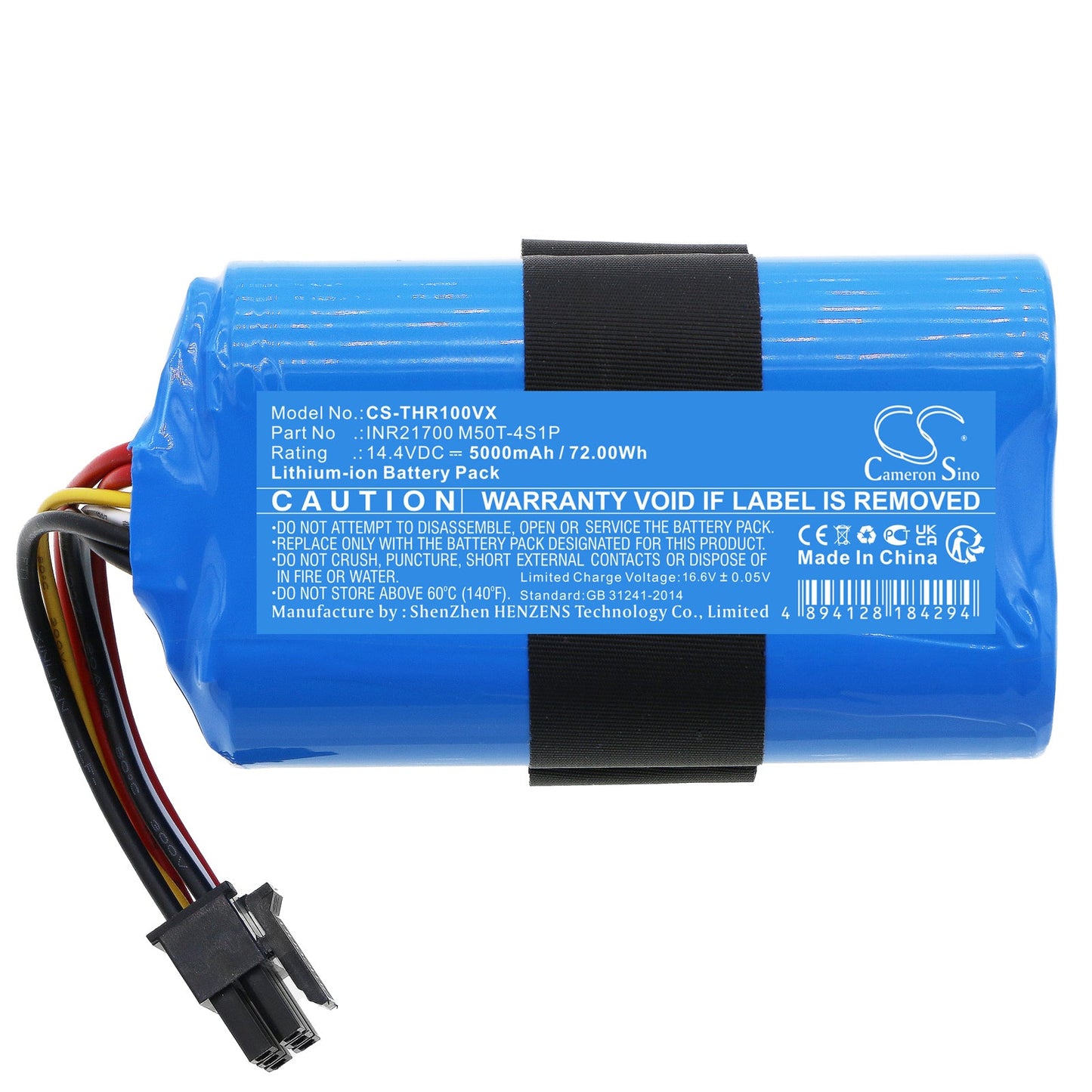 Replacement Battery for 360  QH100003 – Vacuum – 5000mAh / 72.00Wh / 14.4V