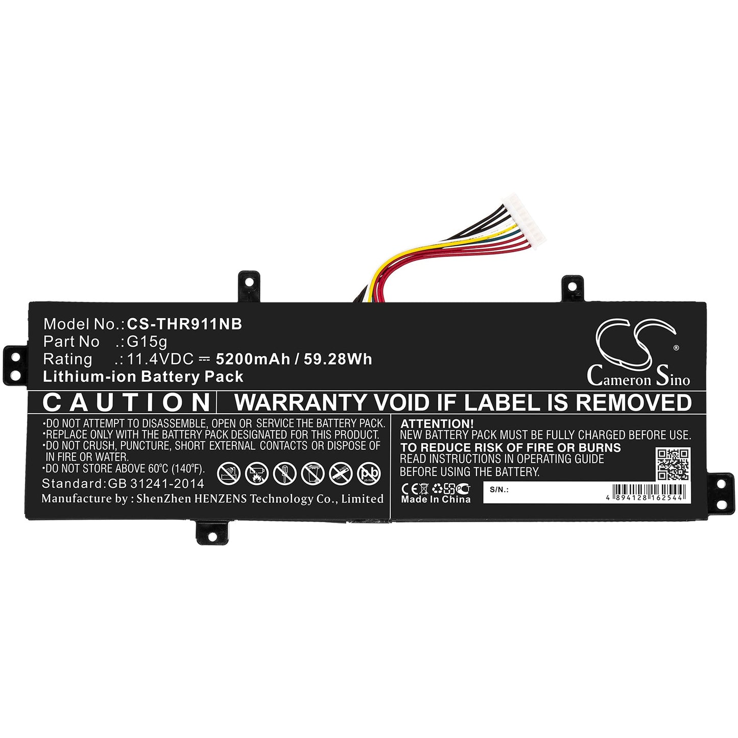 Replacement Battery for Gigabyte  SabrePro 15 – Notebook, Laptop – 5200mAh / 59.28Wh / 11.4V