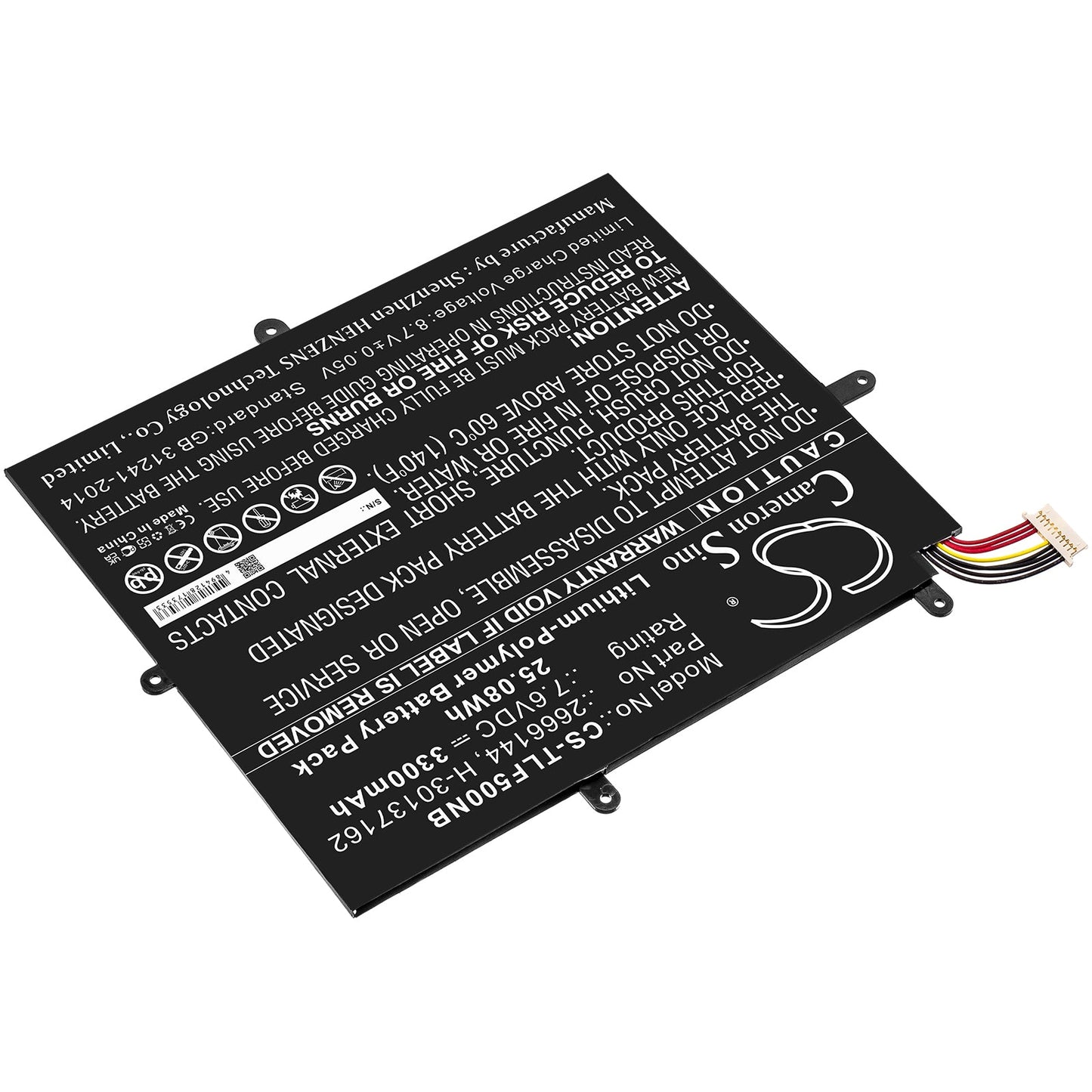 Replacement Battery for Teclast  F5 – Notebook, Laptop – 3300mAh / 25.08Wh / 7.6V