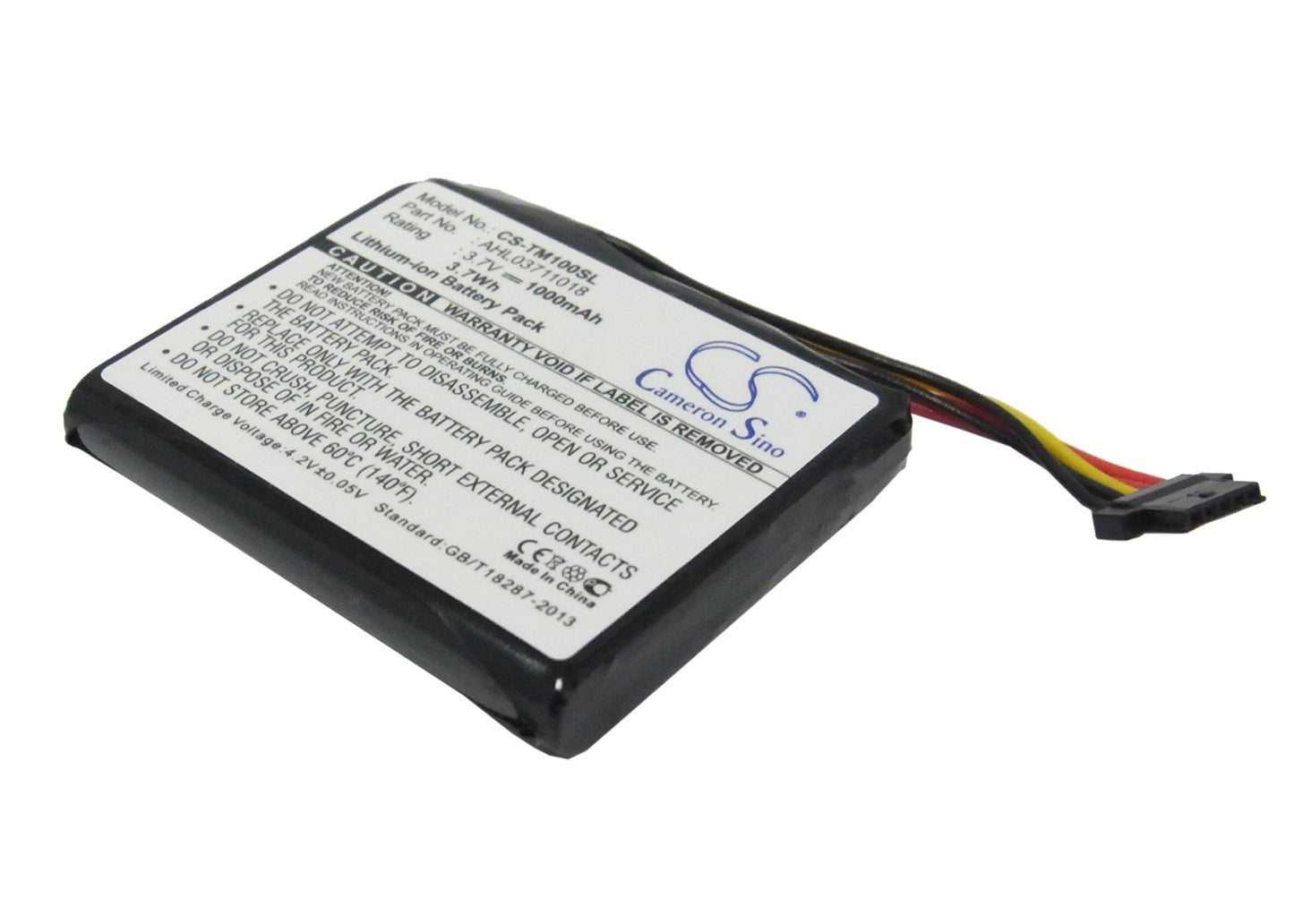 Replacement Battery for TomTom  4CS0.002.01 – GPS, Navigator – 1000mAh / 3.70Wh / 3.7V