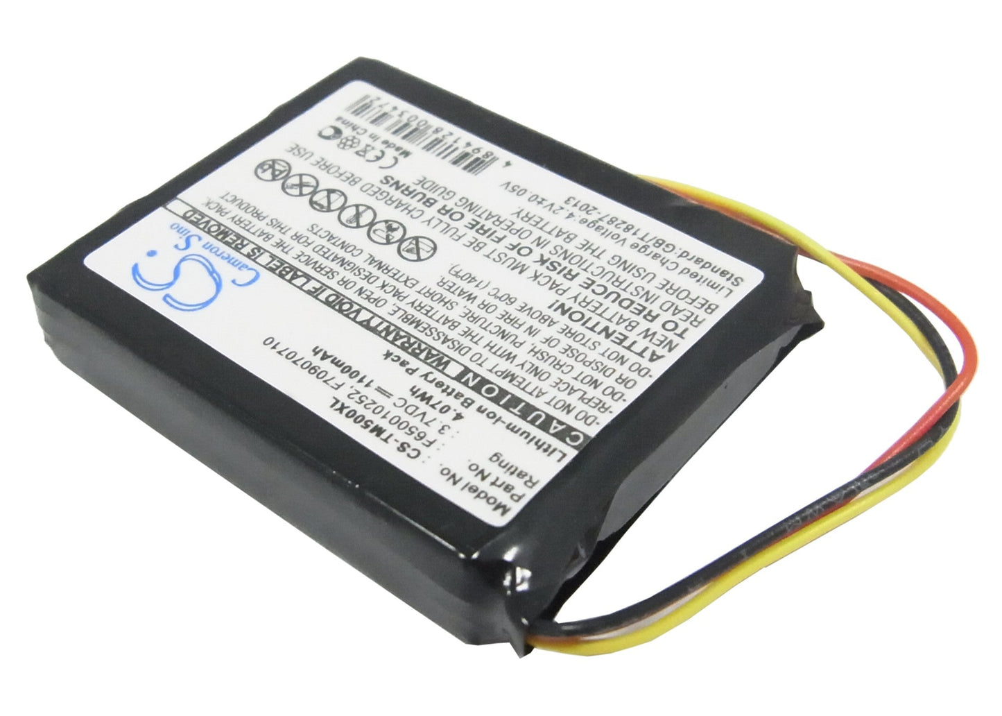 Replacement Battery for TomTom  4K00.100 – GPS, Navigator – 1100mAh / 4.07Wh / 3.7V