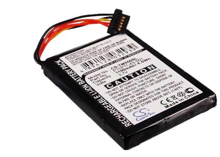 Replacement Battery for TomTom  8CP5.011.11 – GPS, Navigator – 1100mAh / 4.07Wh / 3.7V