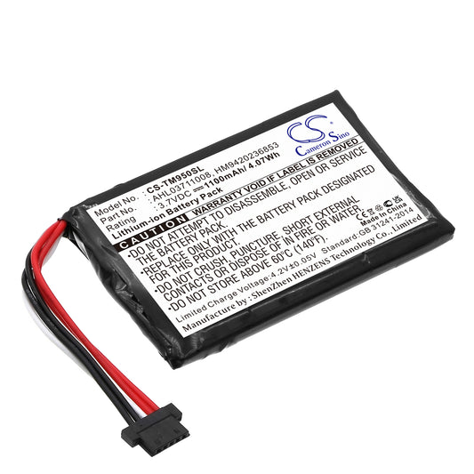 Replacement Battery for TomTom Go 950 – GPS, Navigator – 1100mAh / 3.7V