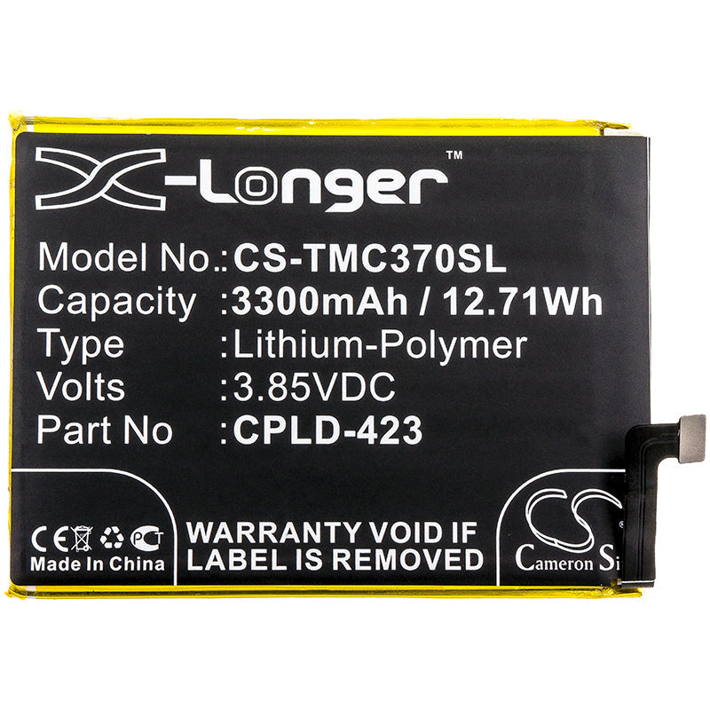 Replacement Battery for T-Mobile  C3701A – Mobile, SmartPhone – 3300mAh / 12.71Wh / 3.85V