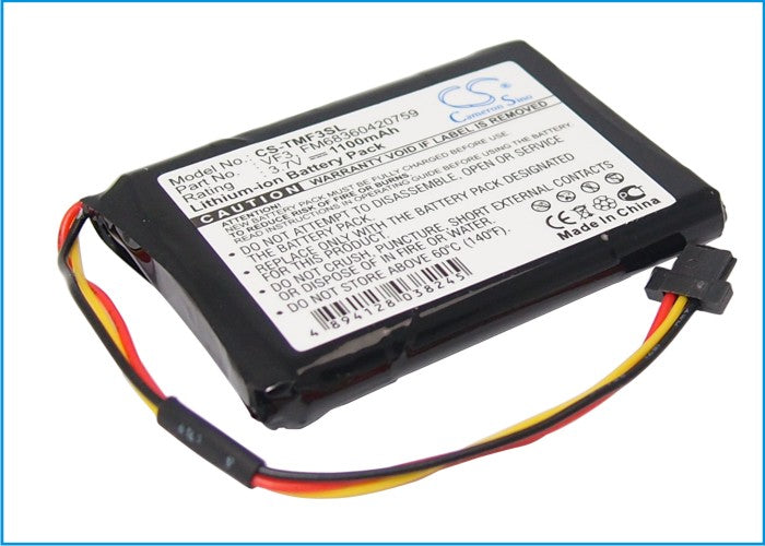 Replacement Battery for TomTom  Go XL330S – GPS, Navigator – 1100mAh / 4.07Wh / 3.7V