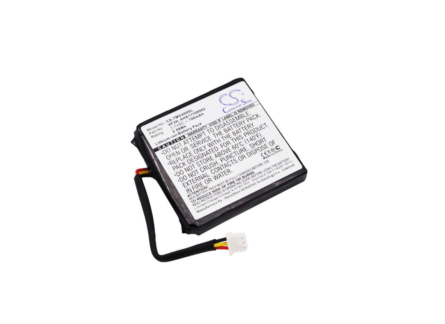 Replacement Battery for TomTom  Go 400 4.3" – GPS, Navigator – 700mAh / 2.59Wh / 3.7V
