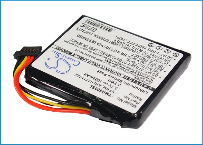 Replacement Battery for TomTom  4EH45 – GPS, Navigator – 1000mAh / 3.70Wh / 3.7V