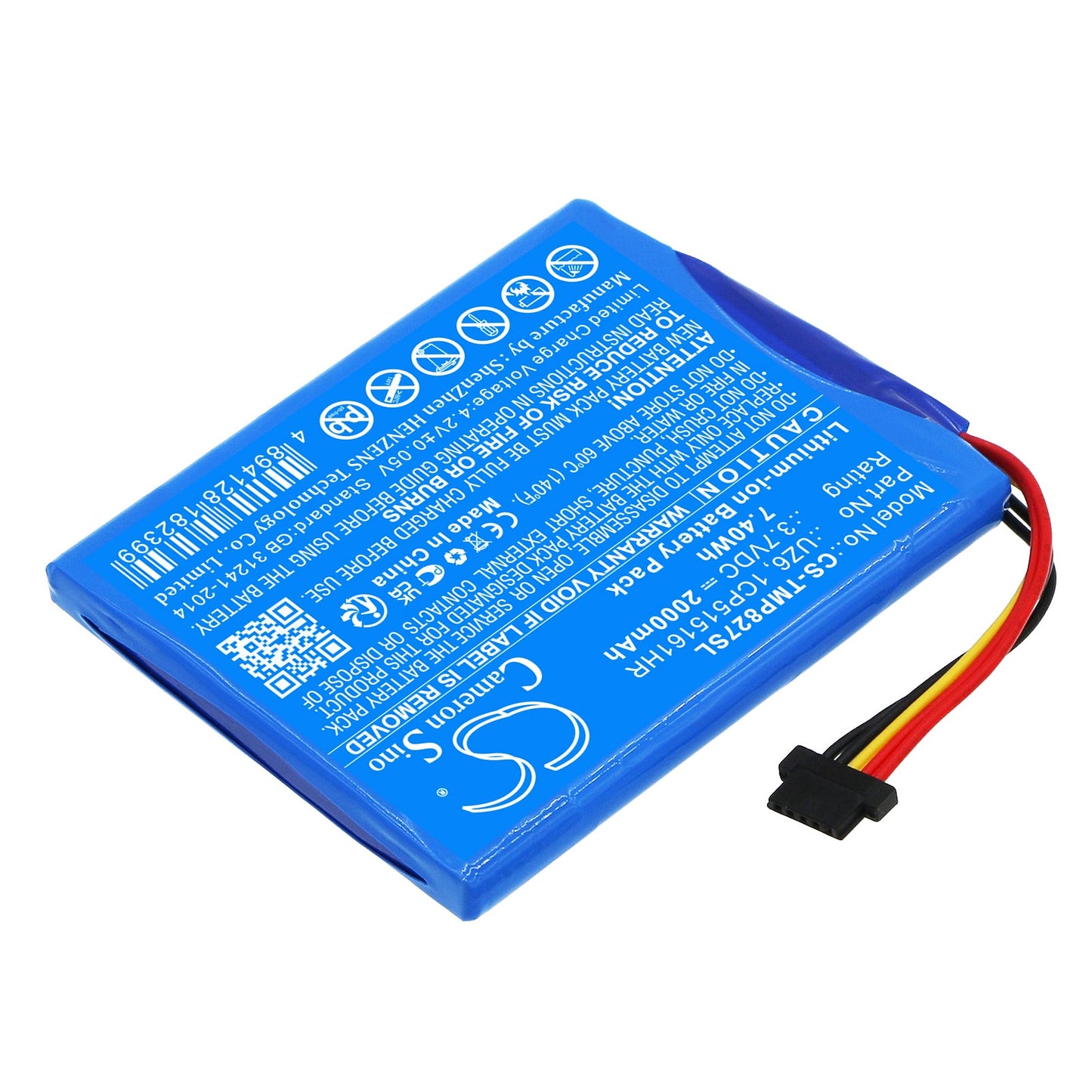 Replacement Battery for TomTom  4F173 – GPS, Navigator – 2000mAh / 7.40Wh / 3.7V
