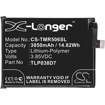 Replacement Battery for Alcatel  3L 2020 – Mobile, SmartPhone – 3850mAh / 14.82Wh / 3.85V