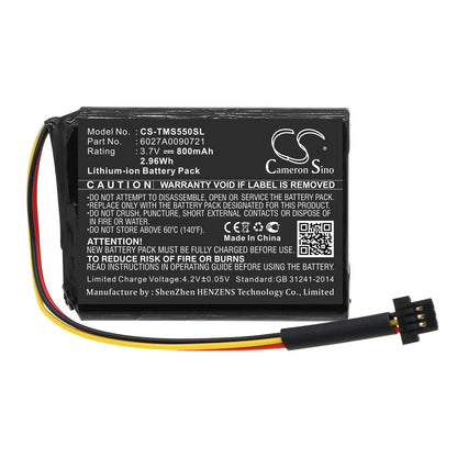 Replacement Battery for TomTom  1EF0.017.03 – GPS, Navigator – 800mAh / 2.96Wh / 3.7V