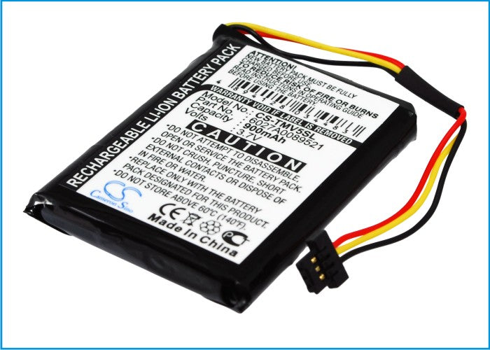 Replacement Battery for TomTom  4EK0.001.01 – GPS, Navigator – 900mAh / 3.7V