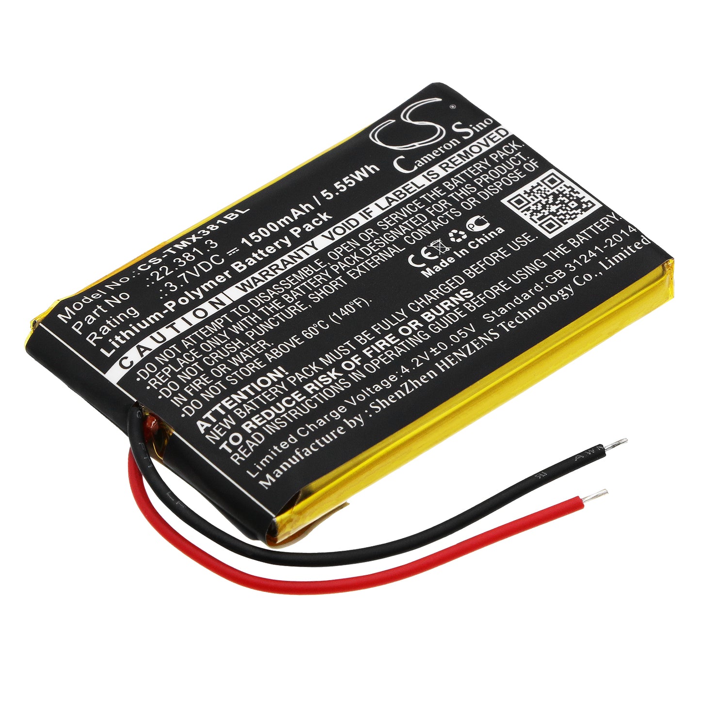 Replacement Battery for Teleradio TG-TX-MNL – Crane Remote Control – 1500mAh / 3.7V - image 1