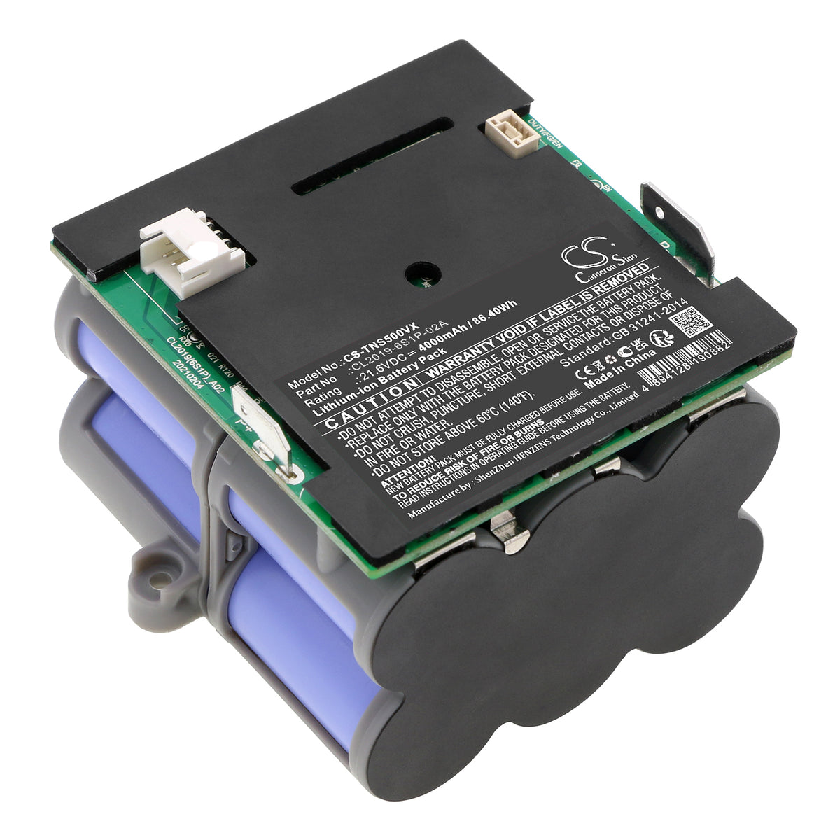 Replacement Battery for Tineco Fkoor one S5 Extreme FW101600DE – Vacuum – 4000mAh / 21.6V