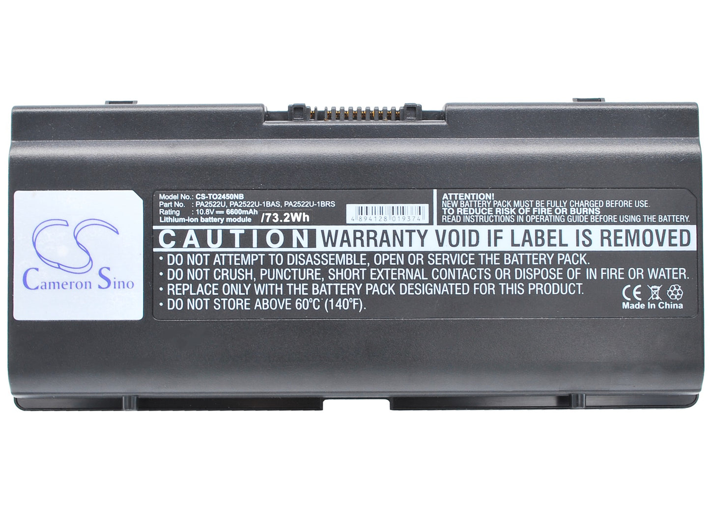 Replacement Battery for Toshiba Satellite A25-S2791 – Notebook, Laptop – 6600mAh / 10.8V - image 5