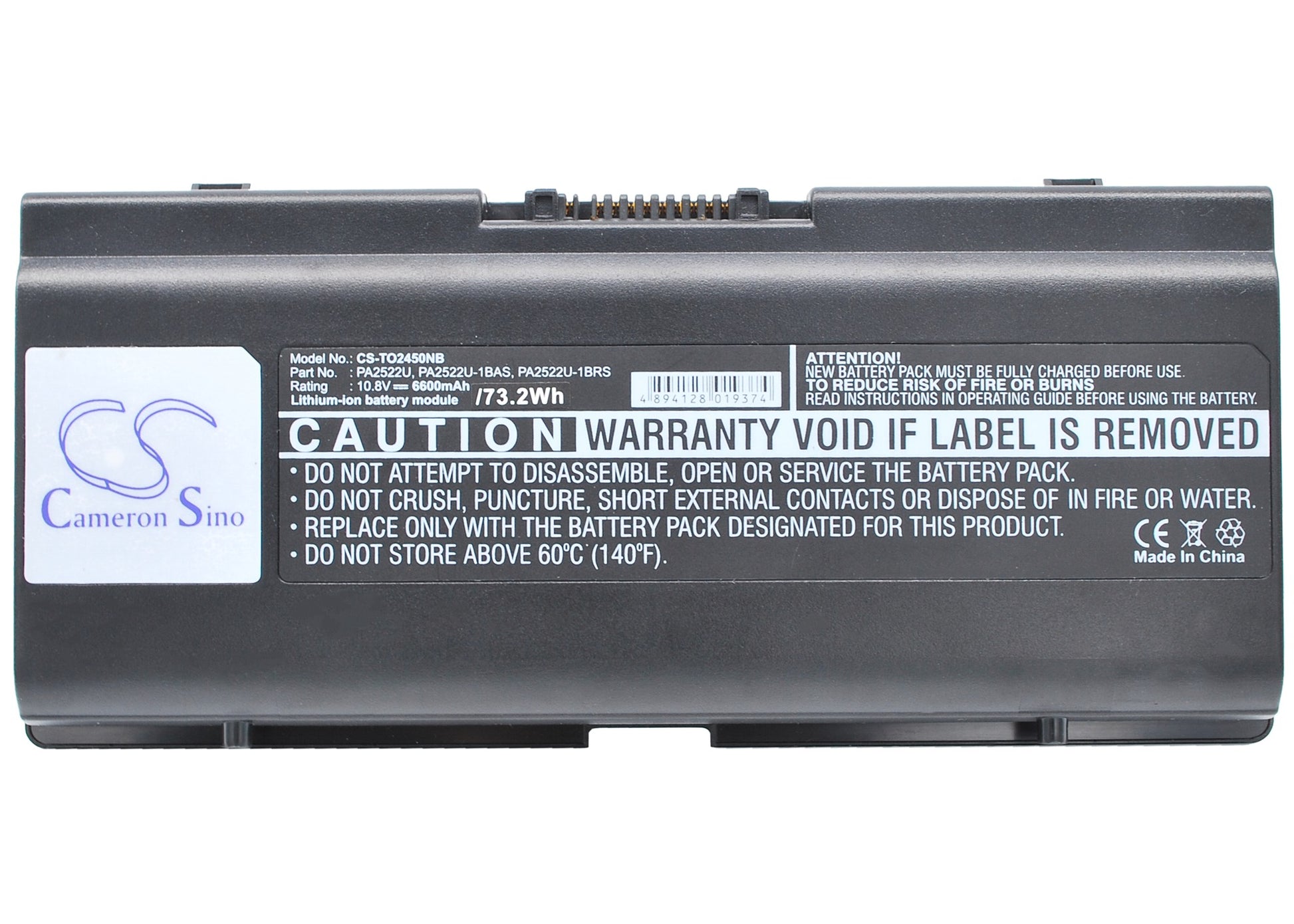 Replacement Battery for Toshiba Satellite A25-S2791 – Notebook, Laptop – 6600mAh / 10.8V - image 5