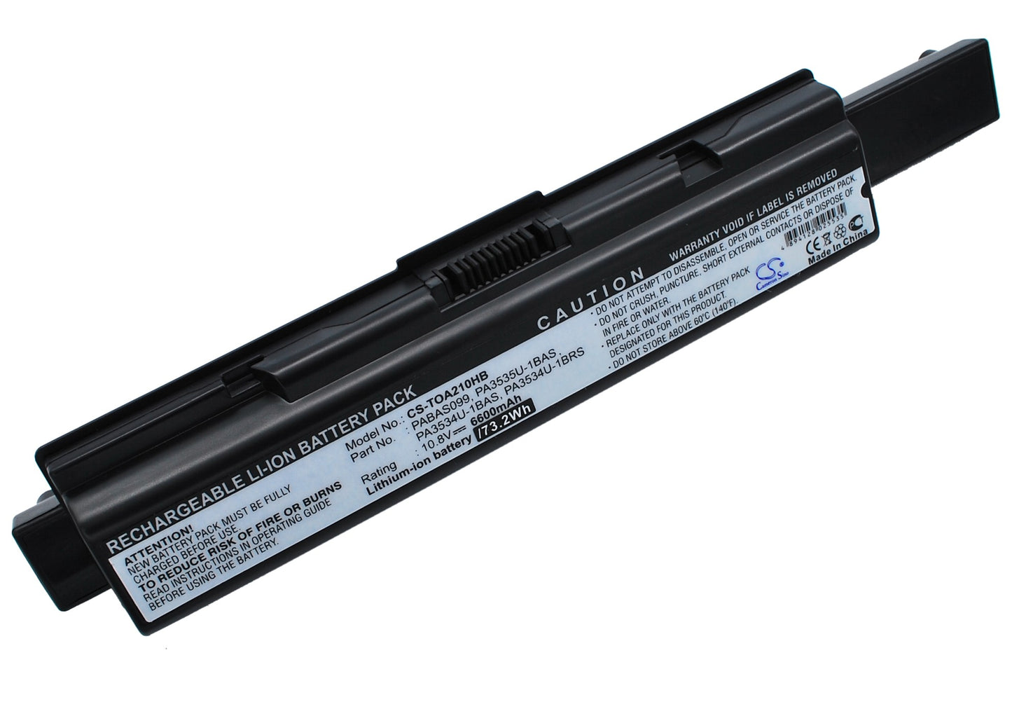 Replacement Battery for Toshiba Satellite A215-S7433 – Notebook, Laptop – 6600mAh / 10.8V - image 1