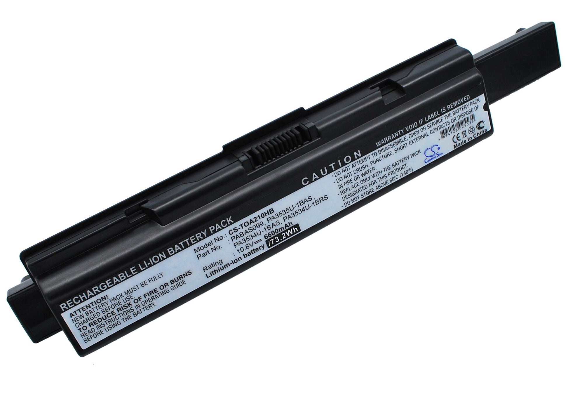 Replacement Battery for Toshiba Satellite A215-S7433 – Notebook, Laptop – 6600mAh / 10.8V - image 1