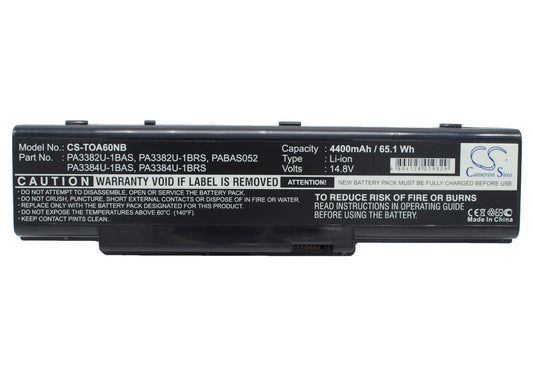 Replacement Battery for Toshiba Dynabook AX/2 – Notebook, Laptop – 4400mAh / 14.8V