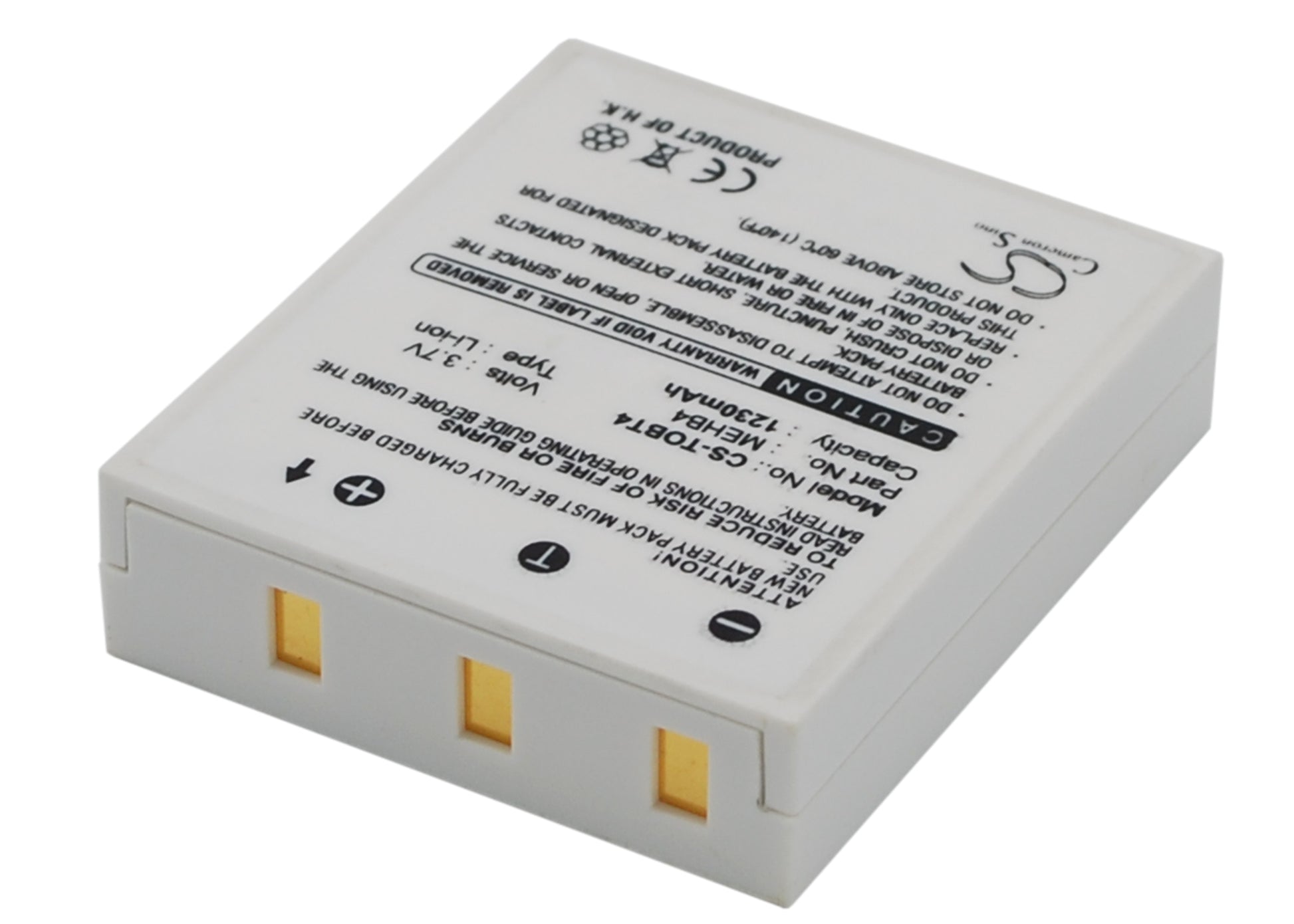 Replacement Battery for Toshiba gigashot V10 – Camera – 1230mAh / 3.7V - image 2