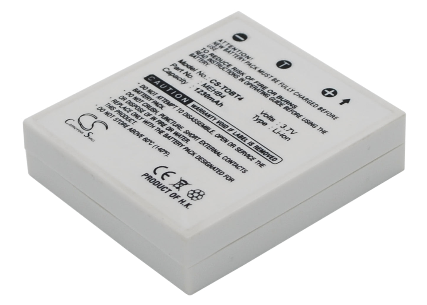 Replacement Battery for Toshiba gigashot V10 – Camera – 1230mAh / 3.7V - image 3