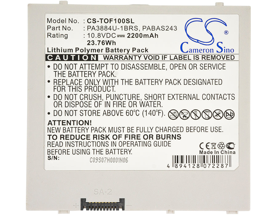 Replacement Battery for Toshiba 10 Thrive – Tablet – 2200mAh / 10.8V - image 3