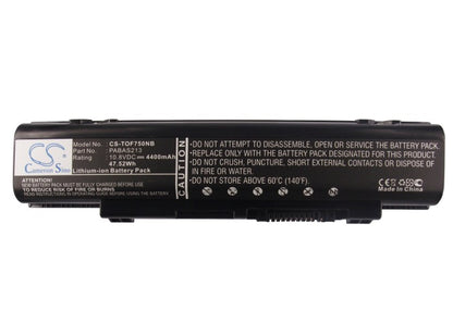 Replacement Battery for Toshiba Dynabook Qosmio T750 Dynabook Qosmio T750/T8A, Dynabook Qosmio T750/T8B, – Laptop – 4400mAh / 47.52Wh