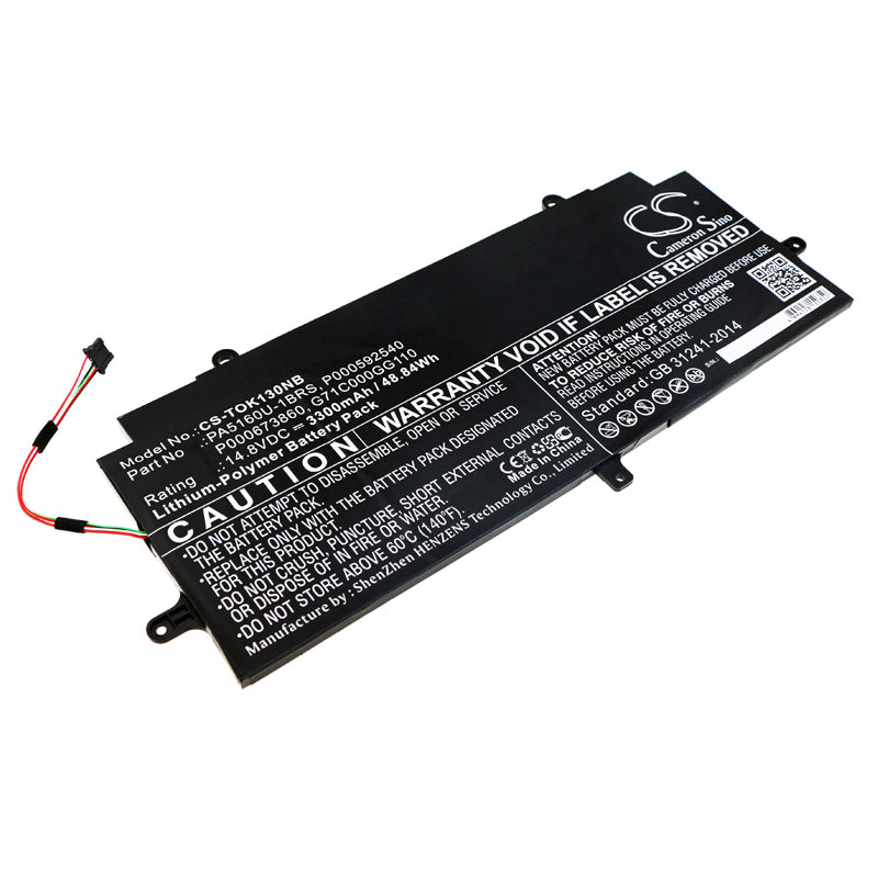 Replacement Battery for Toshiba KIRA 13 Kirabook – Notebook, Laptop – 3300mAh / 14.8V - image 1