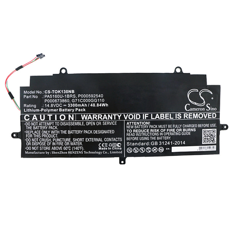 Replacement Battery for Toshiba KIRA 13 Kirabook – Notebook, Laptop – 3300mAh / 14.8V - image 3