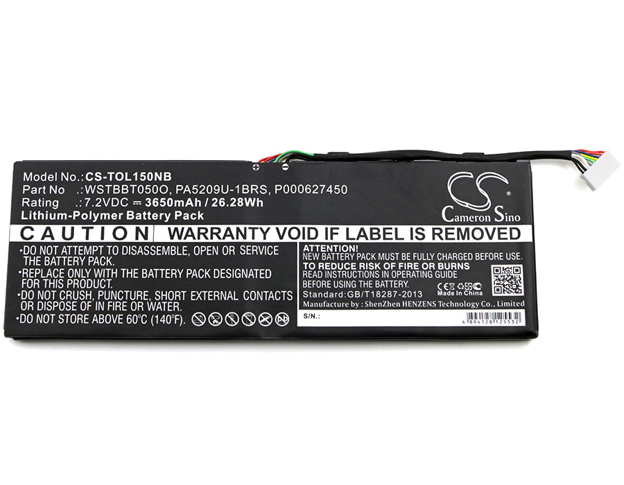 Replacement Battery for Toshiba Satellite L10T – Notebook, Laptop – 3650mAh / 7.2V - image 3