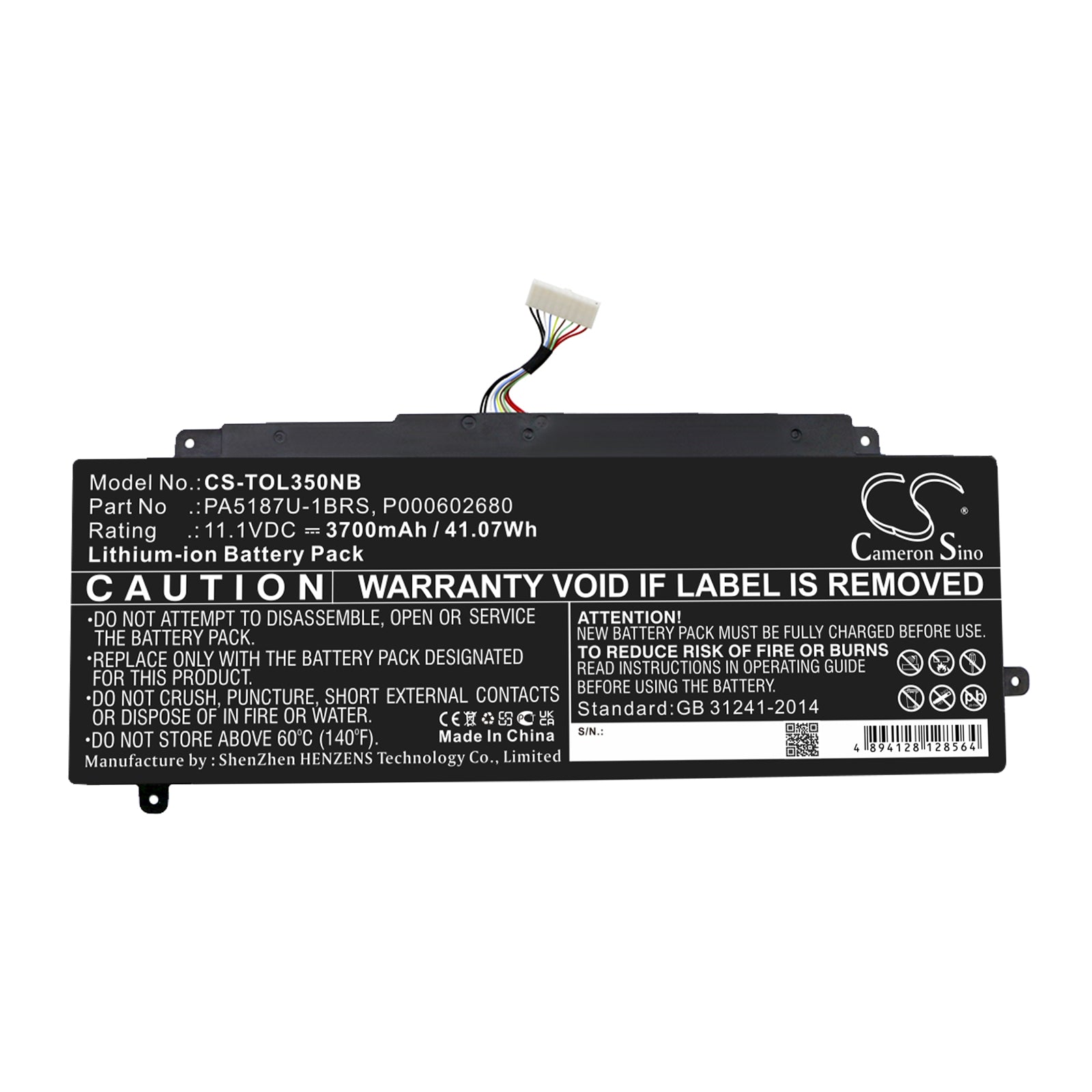 Replacement Battery for Toshiba Satellite Click 2 L35W-B3204 – Notebook, Laptop – 3700mAh / 11.1V - image 3