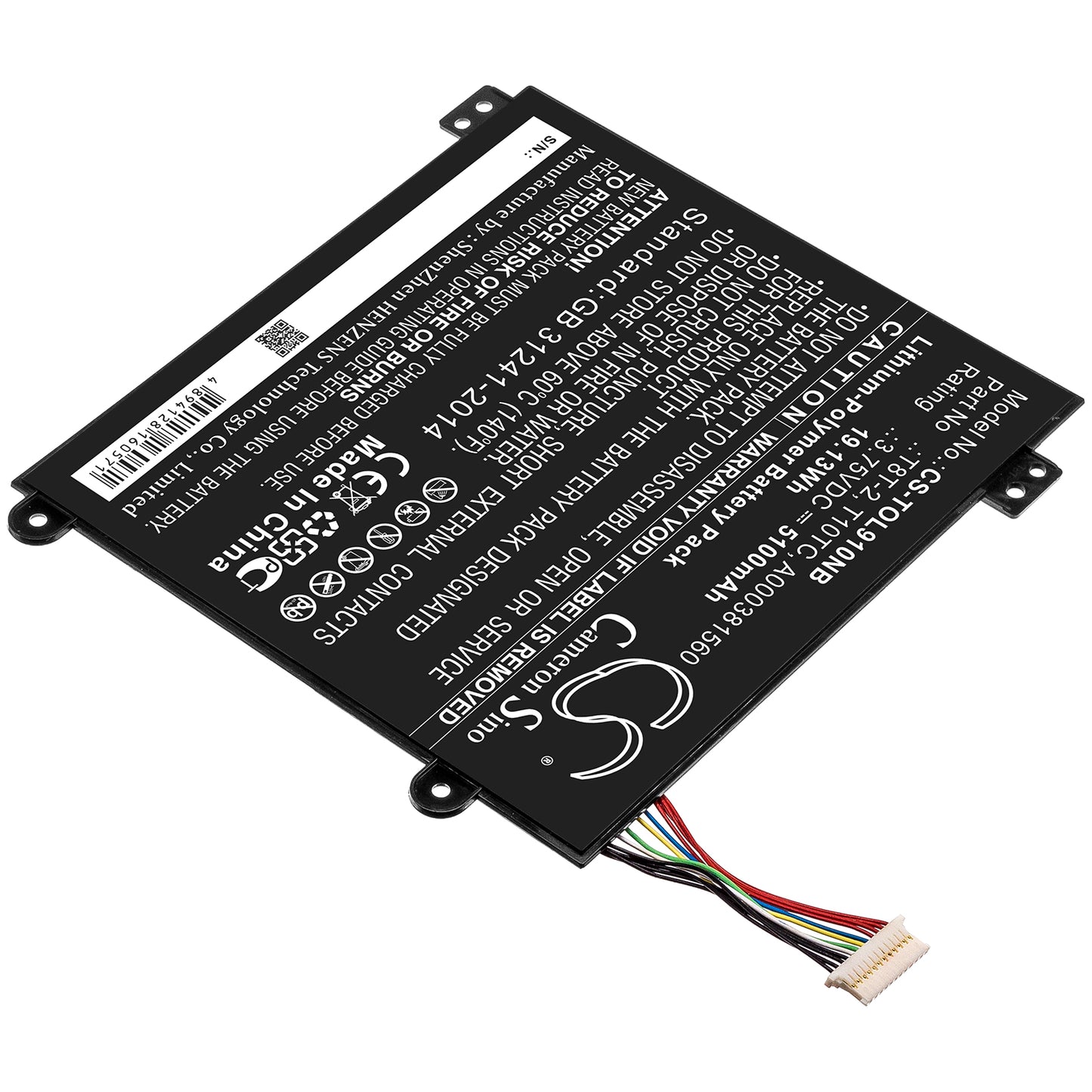 Replacement Battery for Toshiba Satellite Click Mini L9W-B 8.9 – Notebook, Laptop – 5100mAh / 3.75V - image 2