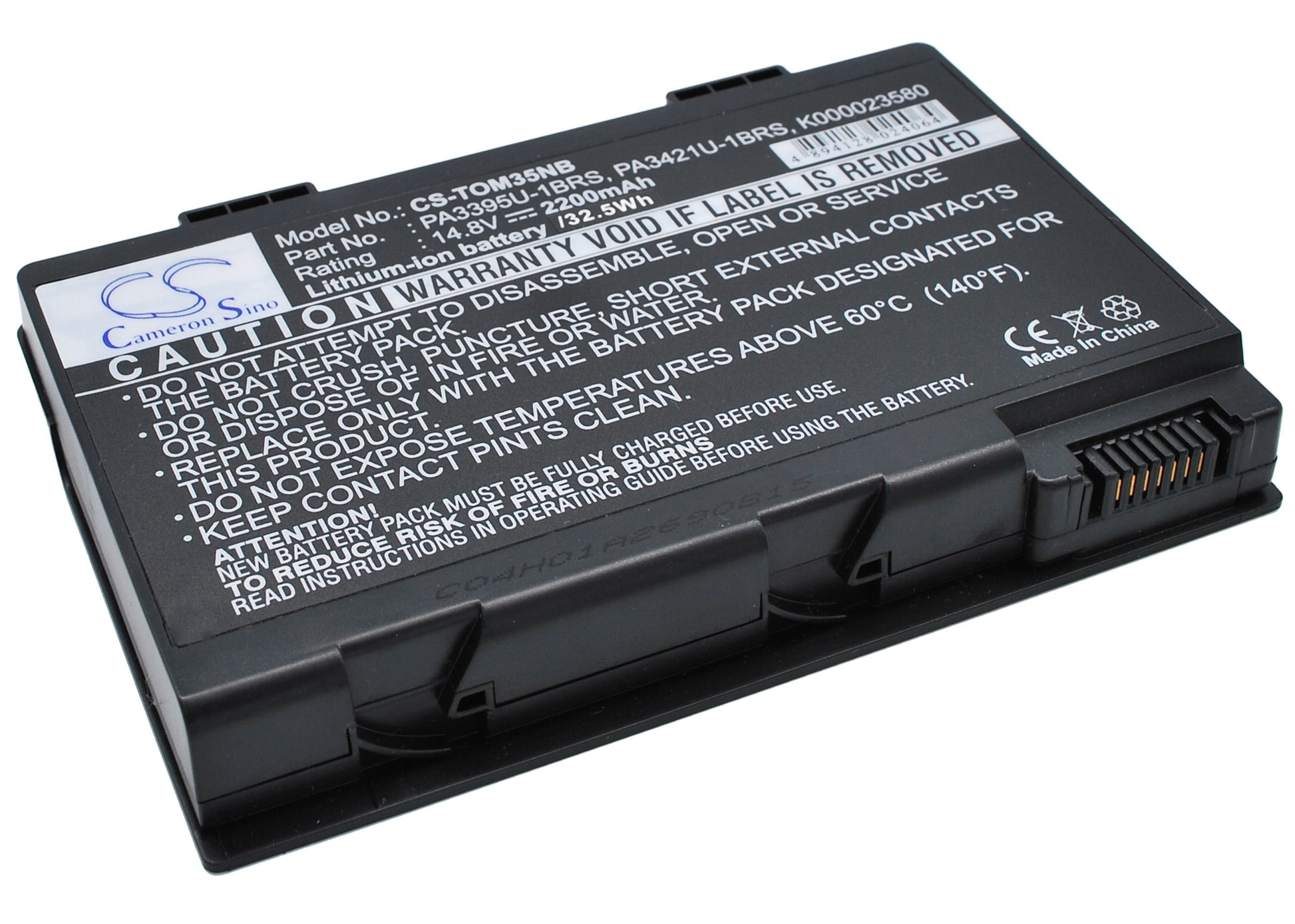 Replacement Battery for Toshiba Satellite M30X-S171ST – Notebook, Laptop – 2200mAh / 14.8V - image 1