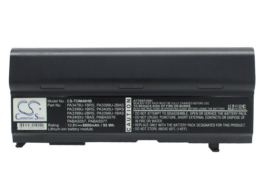 Replacement Battery for Toshiba Satellite A80-116 – Notebook, Laptop – 8800mAh / 10.8V