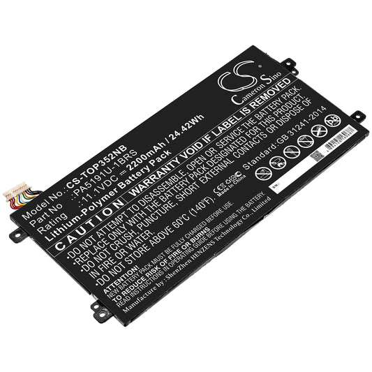 Replacement Battery for Toshiba Satellite Click 2 Pro P30W-B-10E – Notebook, Laptop – 2200mAh / 11.1V - image 1